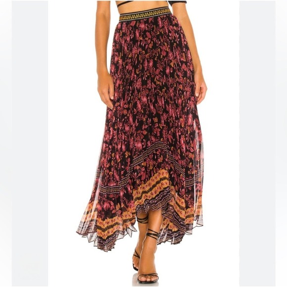 Alice + Olivia Dresses & Skirts - ALICE AND OLIVIA KATZ SUNBURST PLEATED Boho MAXI SKIRT Size 6